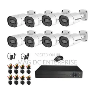8 Channels Smart CCTV With 8 Cameras , Complete Cables and Accesories
