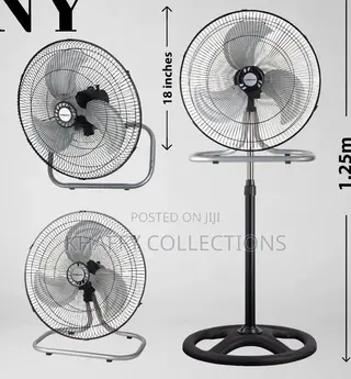 Sokany 18 Inches 3-in-1 Standing / Floor / Wall Fan - 1.25m