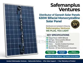 630w Bifacial Solar Panels
