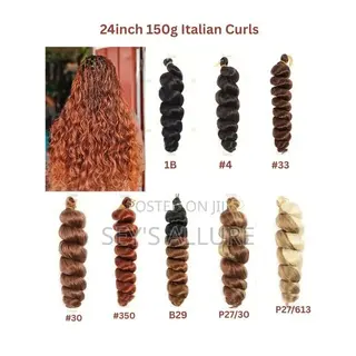 24inches 150grams and 12inches 75grams Italian Curls