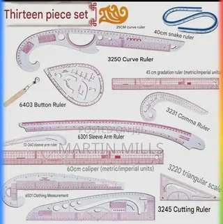 Thirteen Set French Curve Ruler