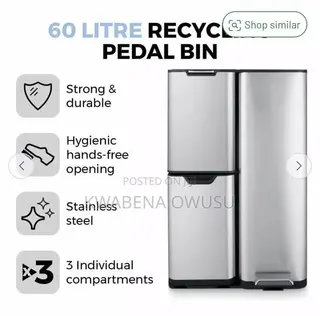 Tower 60litre Recycling Pedal Bin