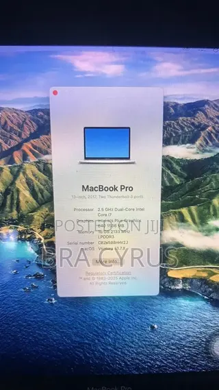 Laptop Apple MacBook Pro 2017 16GB Intel Core i7 SSD 256GB