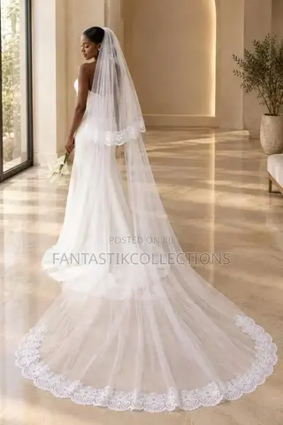 Luxury Cathedral Wedding Long Bridal Veil With Comb