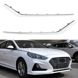 Hyundai Sonata 2018 2019 Front Bumper Chrome Shining Trim Fog Moulding