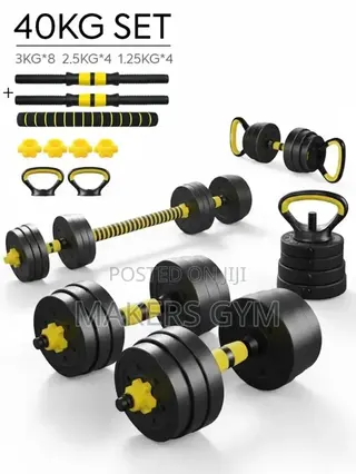 40kg Adjustable Strength Training Set With 4-in-1 Dumbbell Set