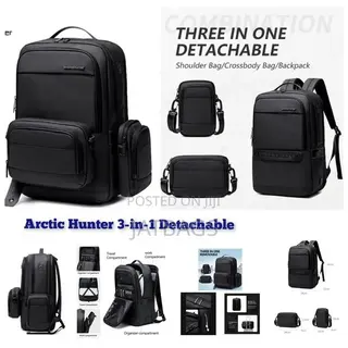 3-in-1 Laptop Backpack Shoulder Crossbody (Free Delivery)