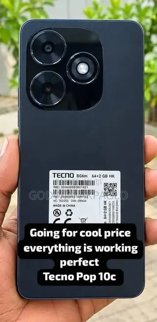 Tecno Pop 10C 64 GB Black
