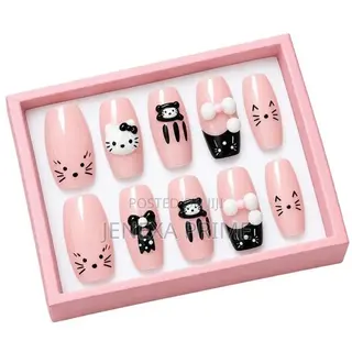 Nude Bow Press-on Nails