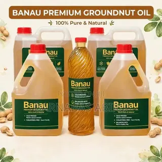 BANAU Pure Groundnut Oil, 100% Cold Pressed, Cholesterol Free