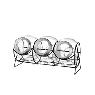 Set Of 3 Containers 1.5l On Stand
