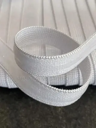 15mm WHITE Non-Slip Silicone Gripper Elastic Tape