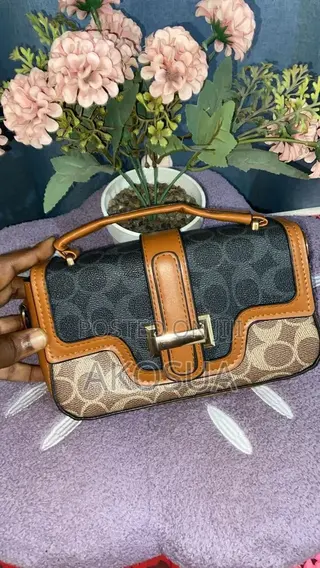 Trendy Mini Hand Tote Bag for Ladies - Brown