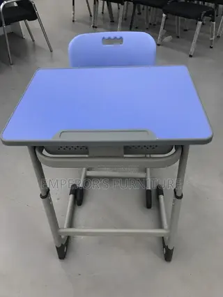Ergonomic Blue Student Desk Chair Set