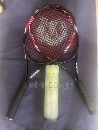 2 Adult Wilson Fusion XL Tennis Rackets and 8 New Ball Set
