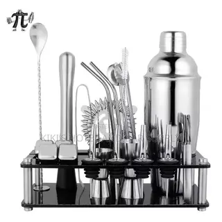 23pcs Cocktail Set Tools With Acrylic Base & Cobbler Shaker