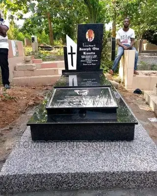 Granite Tombstone With Terrazzo