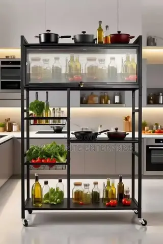 Metallic Storage Cabinet With Wheels