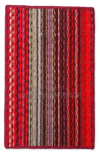 Quality Thick Striped Door Mat - Red Multicolor