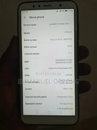 Huawei Y6 2018 16 GB Gold