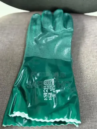 Double Dip Green PVC Glove