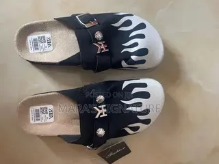 ZBBA Flame Bluckle Half Cover Slippers