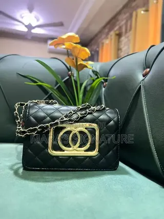 Chanel Inspired Quilted Chain Shoulder Bag