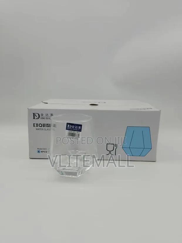 Deal Brand Exquisite Hexagonal Water Glasses Model 3613, · Photo 1