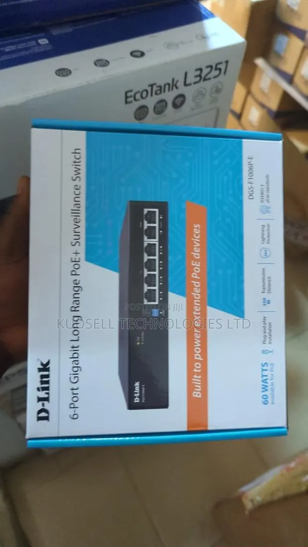 4GE PoE+ 1GE 1 SFP Uplink 250m PoE Switch DGS-F1006P-E · Photo 1