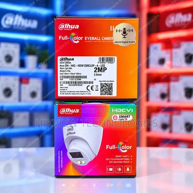 Dahua Dh-Hac-Hdw1209clqp-a-Led 2mp Full-Color Hdcvi Eyeball Camera · Photo 1