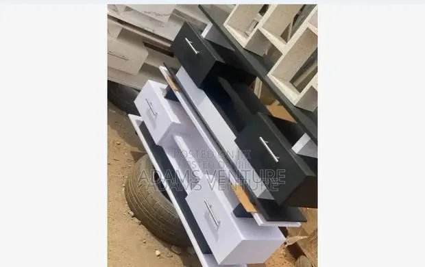 White TV Stand With Drawers · Photo 2