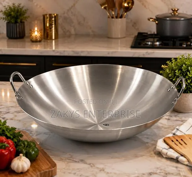 55cm Stainless Steel Wok Pan · Photo 2
