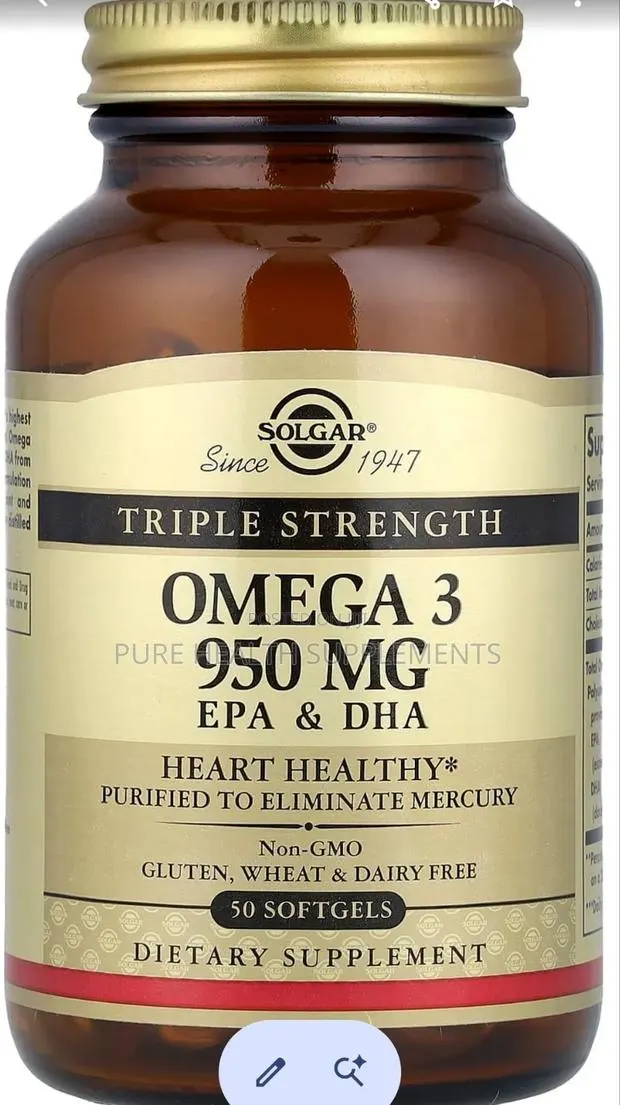 Omega-3, 950 Mg, Brain, Heart, Eye, Nerve Joint Health, 50 Softgels · Photo 1