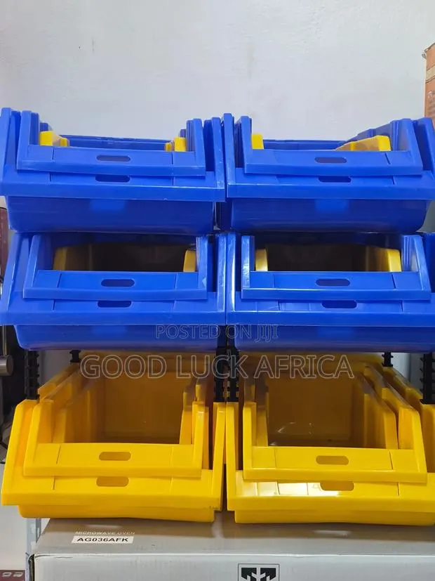 Plastic Tool & Spare Parts Storage Bins – Various Sizes & Colors · Photo 1