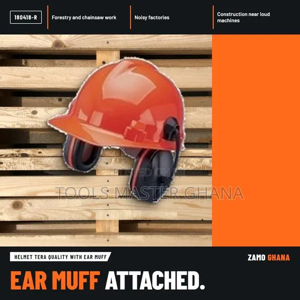 Helmet Tera Quality With Ear Muff - 180418-R · Photo 1