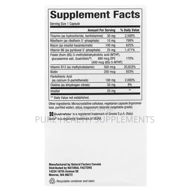 Natural Factors, BioCoenzymated, Active B Complex, 60 Vegetarian Caps · Photo 1