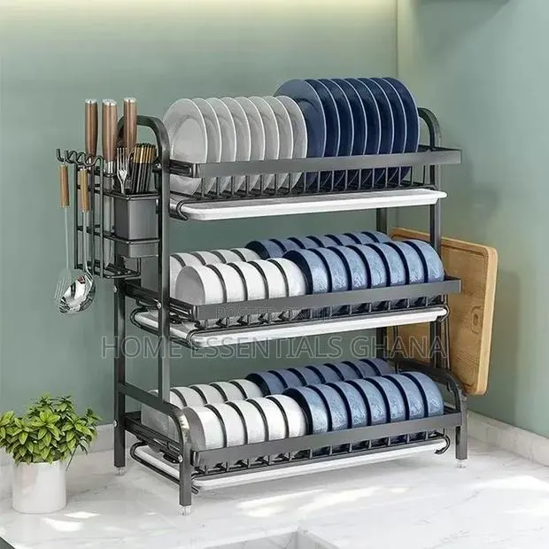 Premium Dish Rack 3 Layer Plate Bowl Storage · Photo 1