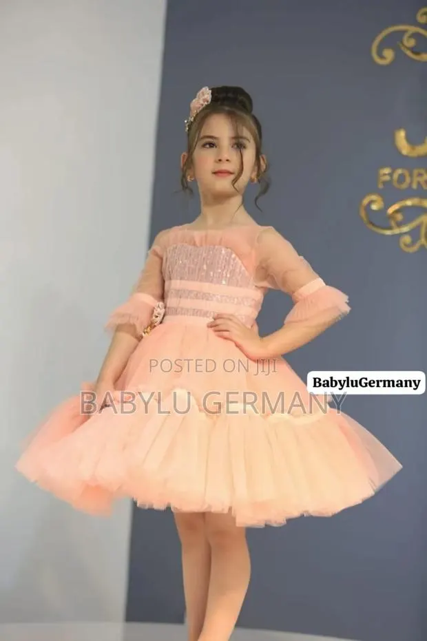 Luxury Turkey Brand Peach Ball Gown Dress Hair Accessory · Photo 1