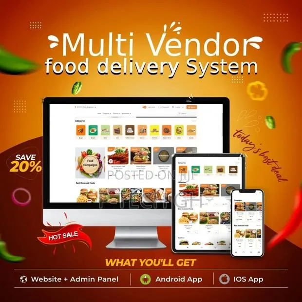 Restaurant Food Delivery Website With Admin Panel + App · Photo 1