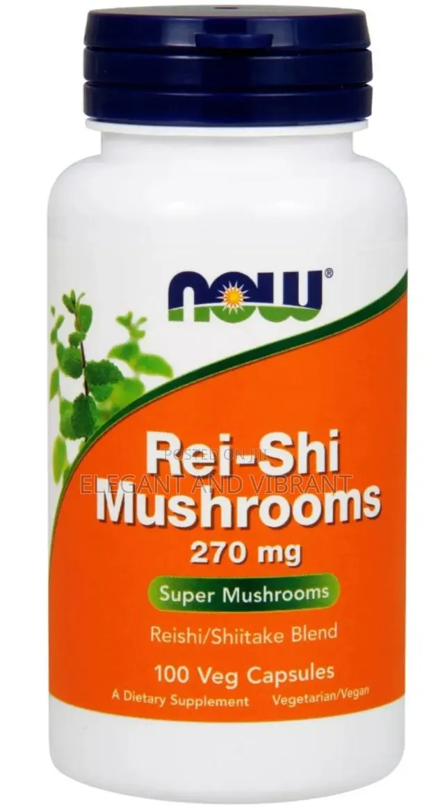 Now Foods Rei-Shi Mushrooms, 270 Mg, 100 Veg Capsules · Photo 1