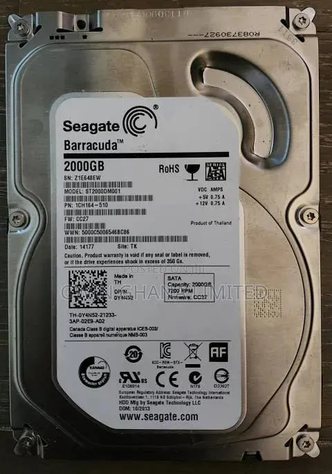 Seagate Barracuda 2TB Desktop Hardrive St2000dm001 · Photo 1