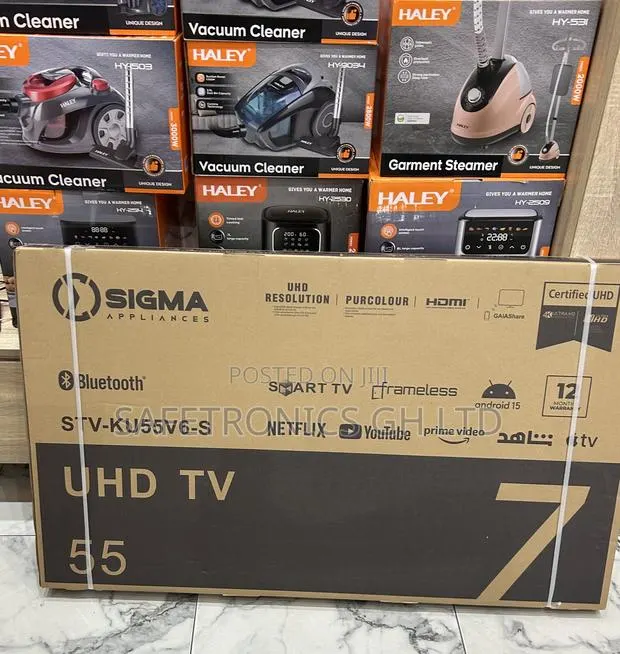 Purchase Smart Frameless 55 Inch Uhd Led Sigma Sig-Ku55v6-S Tv · Photo 1