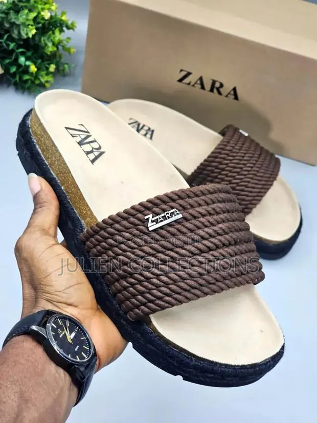 Zara Sandals Coffee Brown and Black · Photo 1