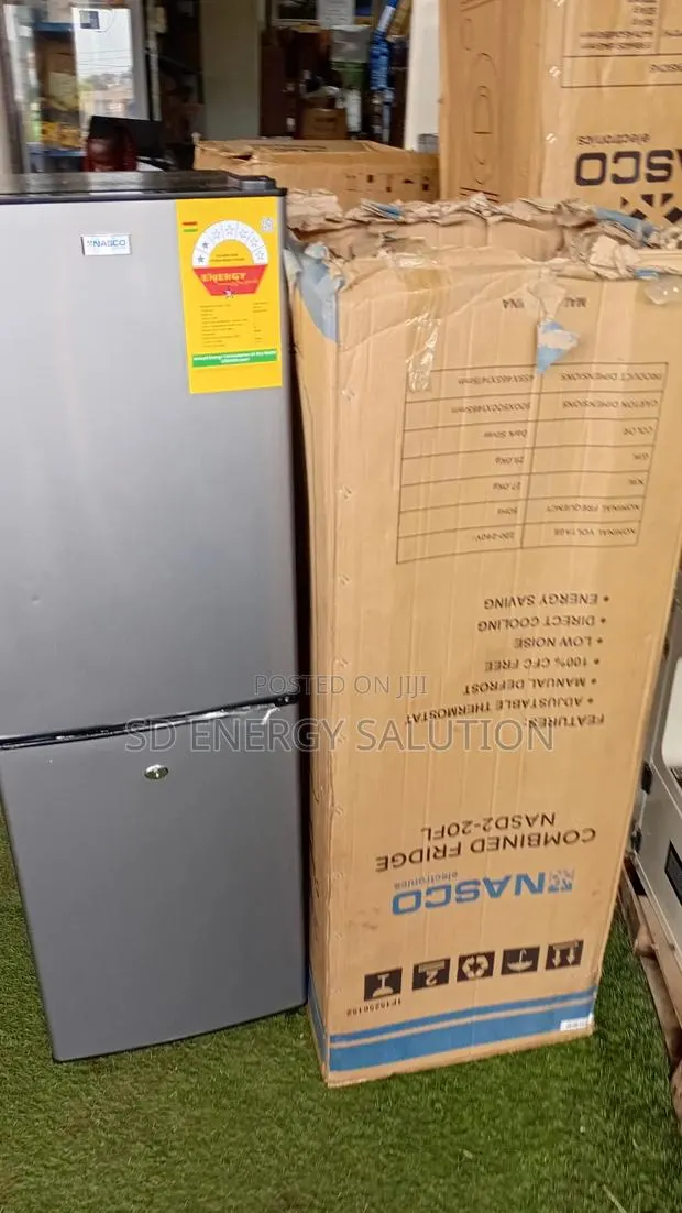 Nasco 158L Family Double Door Refrigerator – Silver · Photo 1