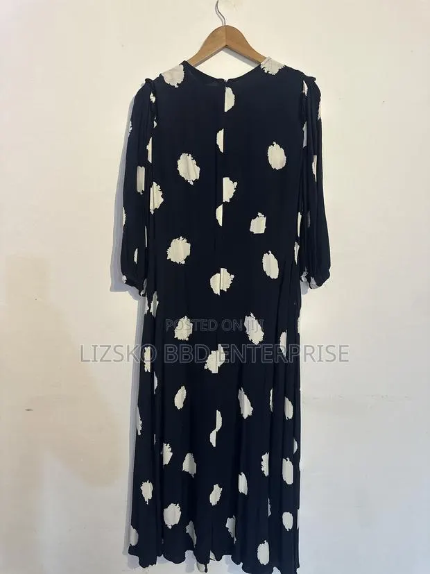 Max and Spencer Navy and White Abstract Spot-Print
