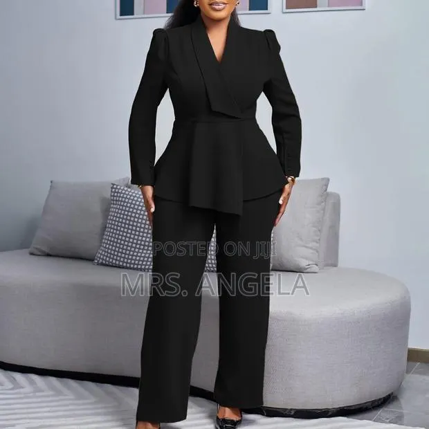 Long Sleeve Office Suit and Palazzo Trousers