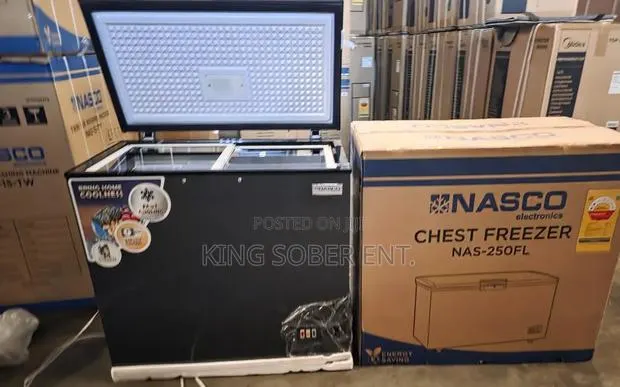 Nasco *250fl*
Chest Freezer With Sliding Glass 200ltrs Ghc2700. · Photo 1