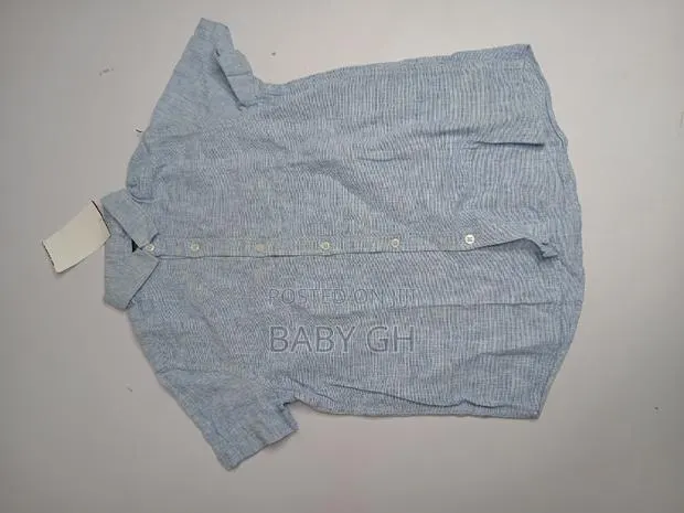Next Blue Short Sleeve Linen Blended Shirt · Photo 1