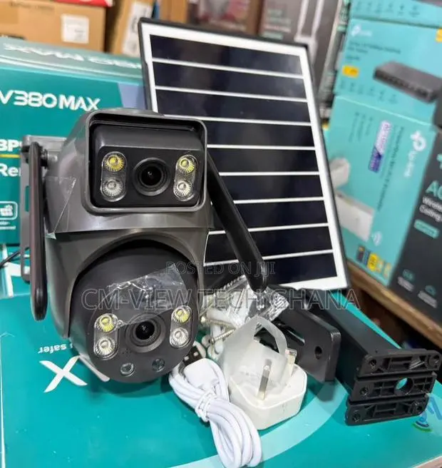 V380max Dual Lens PTZ 4g Solar Camera Full Color · Photo 1