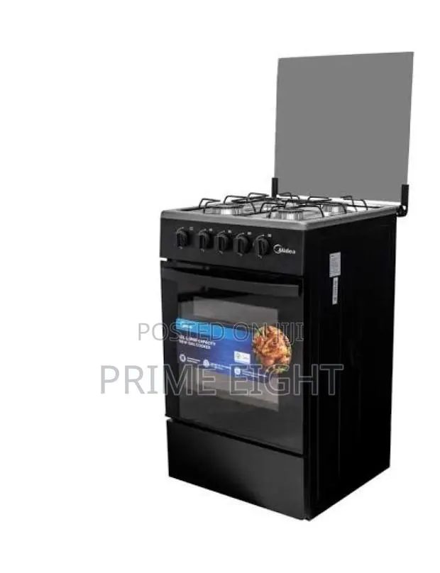 Midea 4 Burner Gas Cooker 50 X 50 CM (SP5055T082-BG) Black Mirror · Photo 1